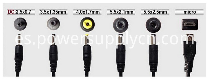 Cable de corriente continua de 5v 1.5a 5v 1.5a power adapter dc cable